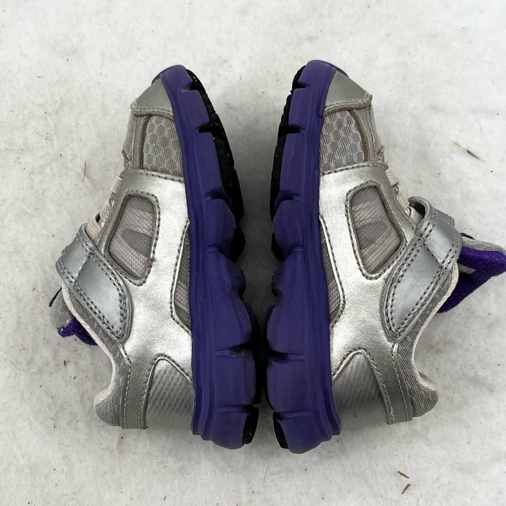 NIKE Toddler Girls Fusion St 2 Silver/Purple/Pink Size: 6 - Picture 3 of 7